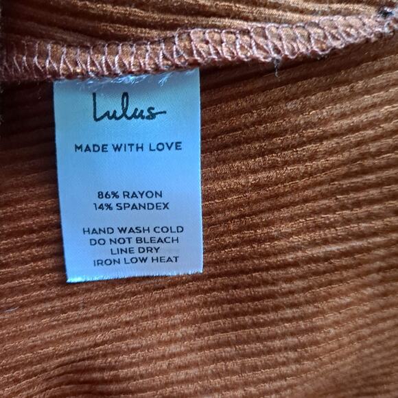 NWT Lulus Best Babe Long Sleeve Crop Top Ribbed Knit Rust Orange Womens Size XS - Picture 9 of 11